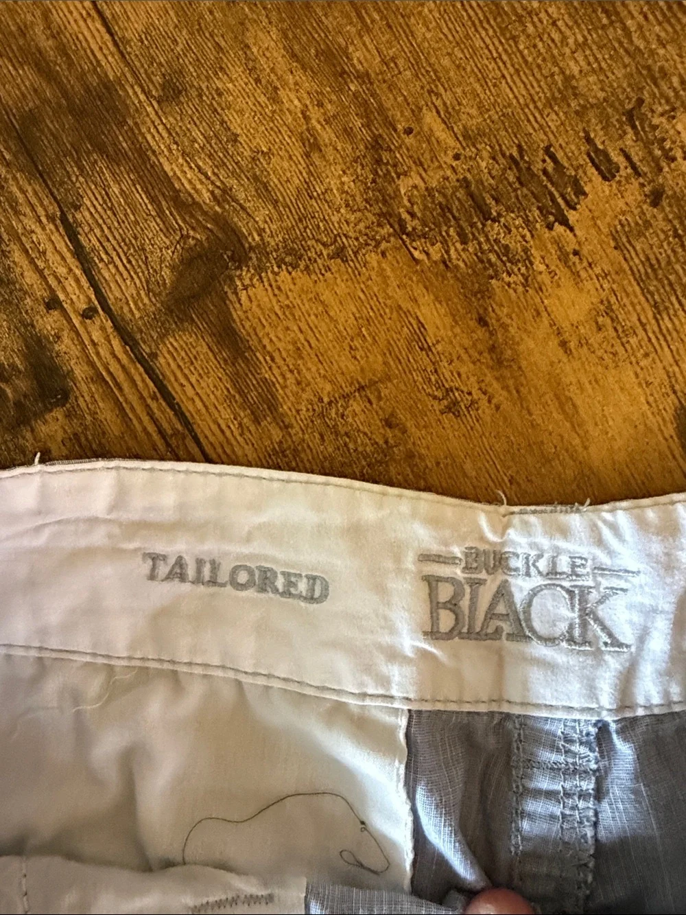 Buckle Black size 34 Men's Light Blue Flat Front Shorts — Casual Everyday Style